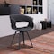 Armen Living Summer Contemporary Dining Chair in Black Brush Wood Finish and Charcoal Fabric LCSUCHBLCH - alternate 6